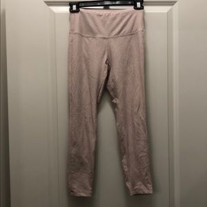 New Balance heathered light pink cropped leggings, size XS